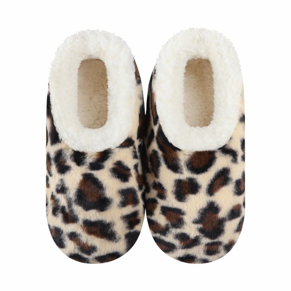 Womens Spot on Cozy Leopard Snoozies