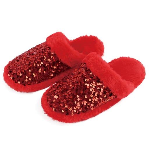 Sequin Shoes Snoozies Ruby Red Slippers Women Ruby Red Glam Slide