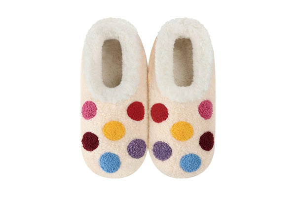 Snoozies Large Embroidery Slipper Socks for Women