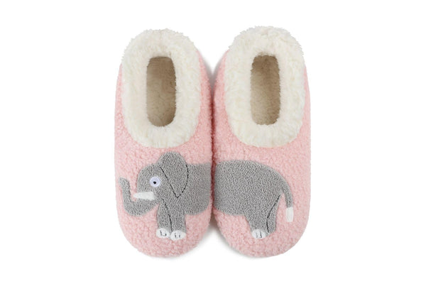 Snoozies Large Embroidery Slipper Socks for Women