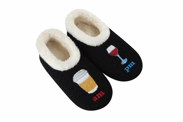 Snoozies Large Embroidery Slipper Socks for Women