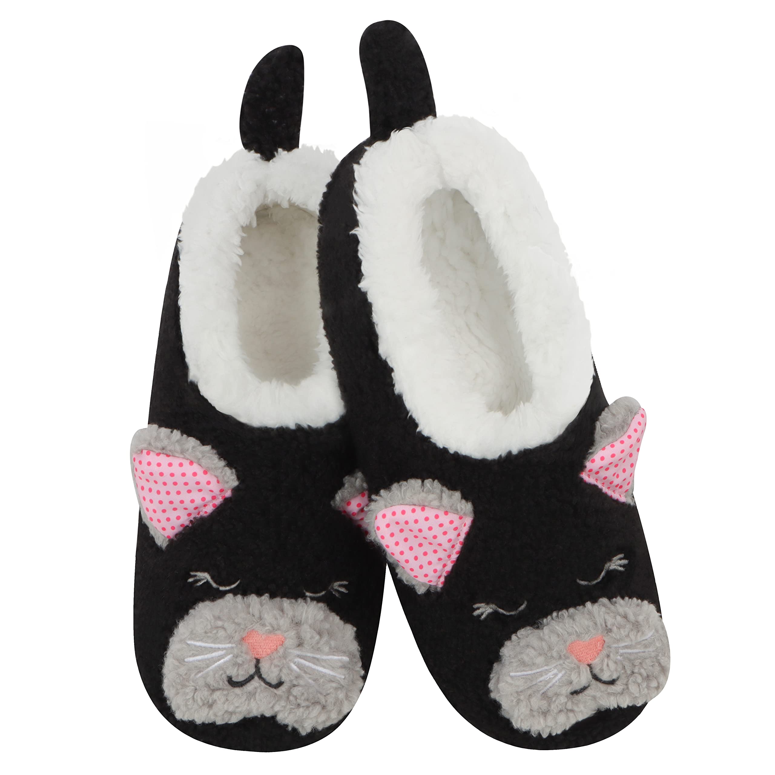 Womens Black Cat Barnyard Buddy Slipper Socks – snoozies!