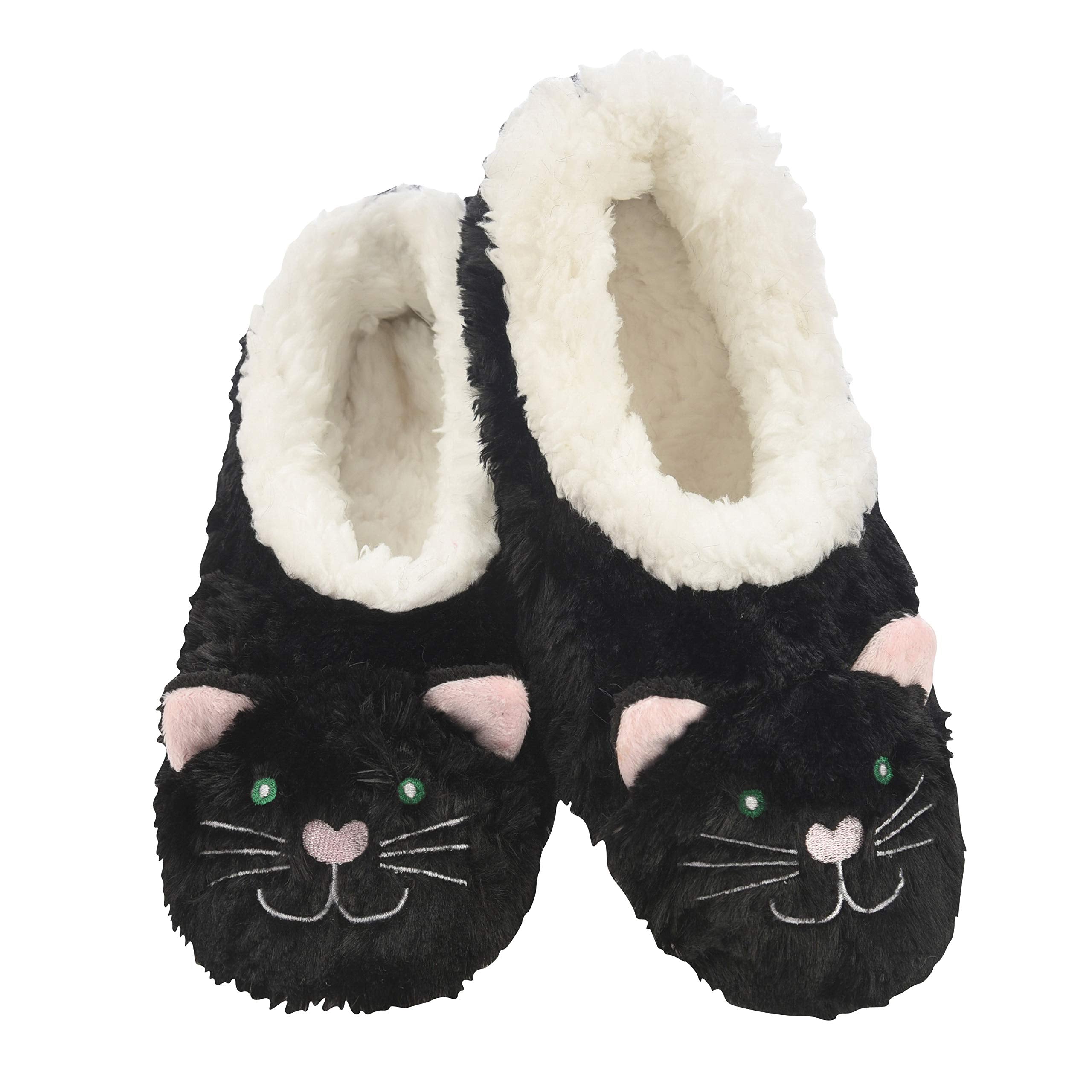 Womens Furry Foot Pals Black Cat – snoozies!