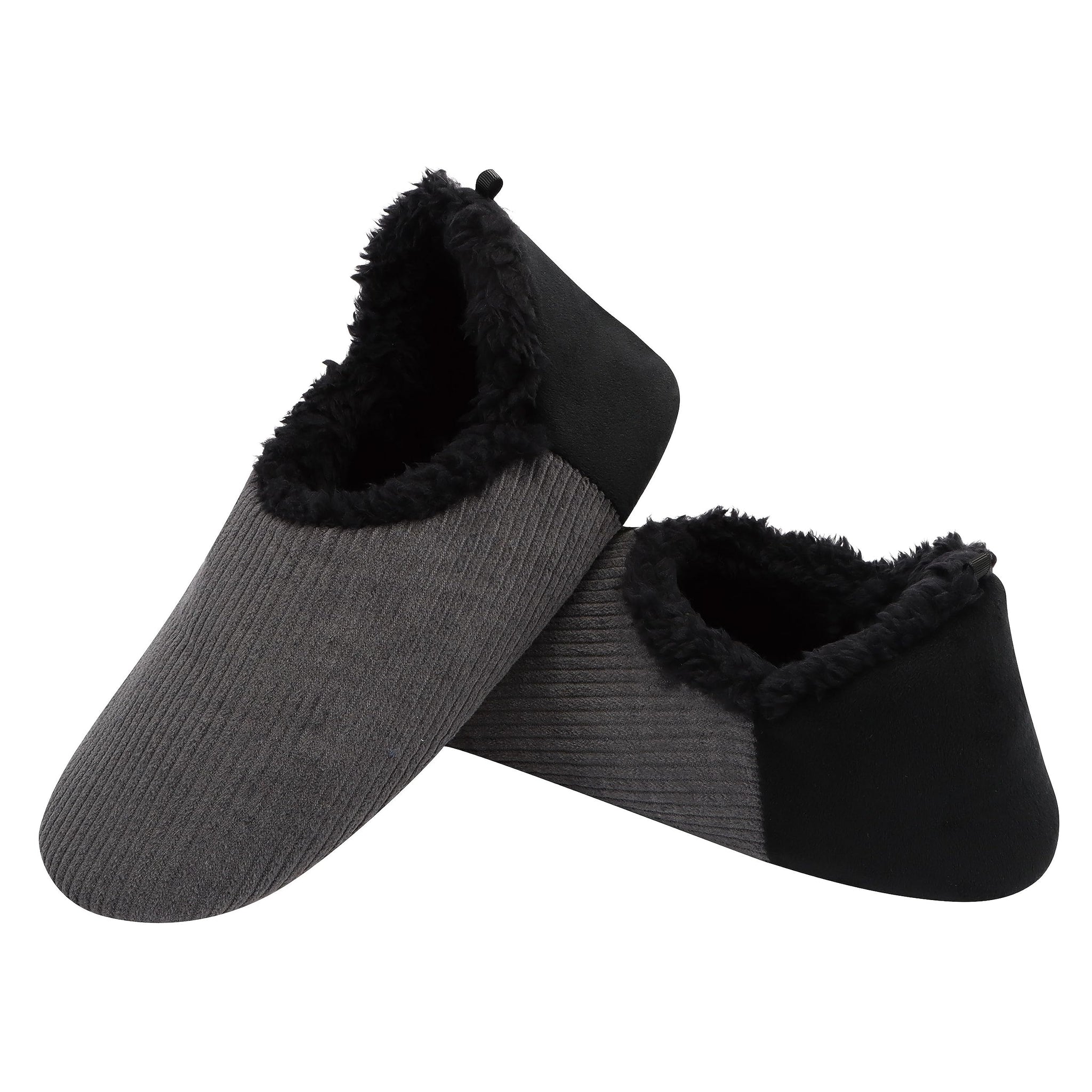 Mens Grey CB Corduroy Slippers – snoozies! - Main Image