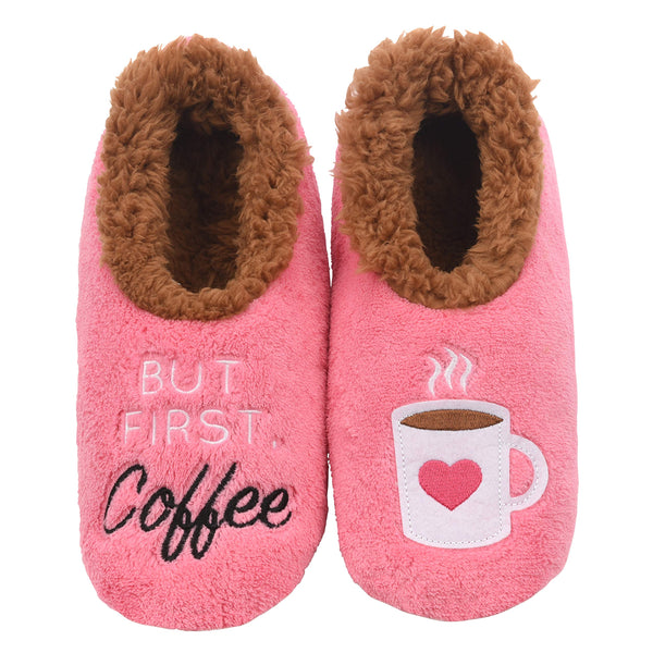 Womens Pairables But First Coffee Pink