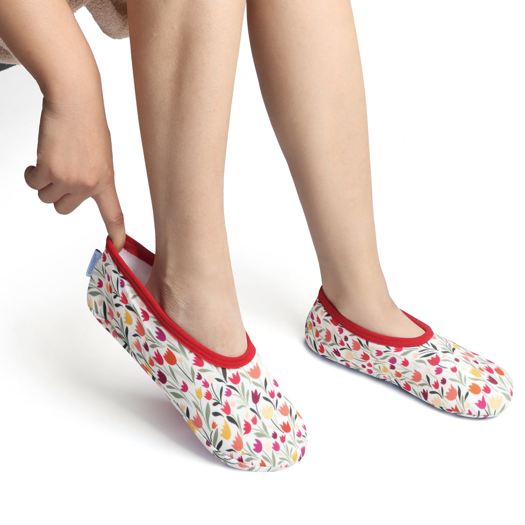 Womens Skinnies Slippers Tulips – snoozies!